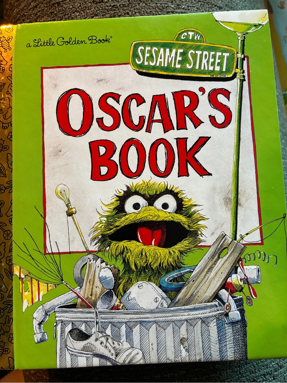 Sesame Street Oscar's Book - Bright Green Cover with Red Title